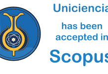 Uniciencia aceptada en Scopus