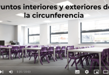 Puntos interiores y exteriores a la circunferencia